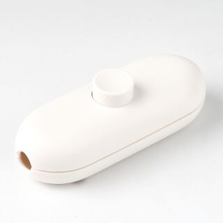 InterBär Schnurschalter Schnur-Zwischenschalter Handschalter weiß 81x32mm 250V/2A mit Druckschalter