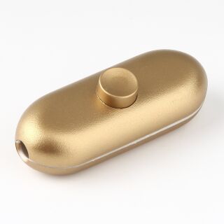 InterBär Schnurschalter Schnur-Zwischenschalter Handschalter gold 81x32mm 250V/2A mit Druckschalter