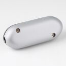 InterBär Schnurschalter Schnur-Zwischenschalter Handschalter titan-schwarz silber 81x32mm 250V/2A mit Druckschalter