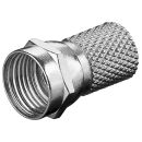 Aufdreh F-Stecker 18mm lang Zink-Nickel für...