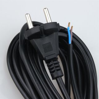 7,5m Staubsauger-Anschlussleitung 2x0,75 mm² H03 VV-F, 2 x 0,75mm²  schwarz
