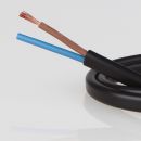 PVC Lampenkabel Elektro-Kabel Stromkabel Flachkabel schwarz 2-adrig, 2x0,75mm&sup2; H03 VVH-2F