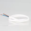 PVC Lampenkabel Elektro-Kabel Stromkabel Flachkabel weiss...