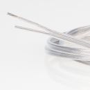 PVC Lampenkabel Elektro-Kabel Stromkabel Flachkabel transparent 2-adrig, 2x0,75mm² LiVz6YYw FEP/FEP superduenn
