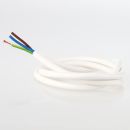 PVC Lampenkabel Elektro-Kabel Stromkabel Rundkabel weiss 3-adrig, 3x0,75mm&sup2; H03 VV-F