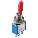 Miniatur Kippschalter blau 3A/250V EIN/EIN 3-Pins...