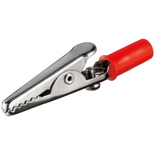 Krokodilklemme rot Länge 51 mm mit Schraube