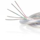 PVC-Lampenkabel Elektro-Kabel Stromkabel Rundkabel transparent 5-adrig, 5x0,75mm²