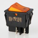 InterBär Wippschalter gelb beleuchtet EIN/AUS 2-polig 30x22 mm 250V/16A