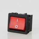 Wippschalter rot beleuchtet 2-polig 19x22 mm 250V/10A