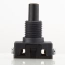 Lampen Einbauschalter Einbau-Druckschalter schwarz 250V/2A 12 mm Achse 1-polig