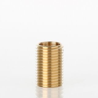 M10x1 Gewinderohr 15mm lang Messing für G4 Steckfassung mit 7.6mm Innendurchmesser