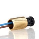M10x1 Gewinderohr 15mm lang Messing für G4 Steckfassung mit 7.6mm Innendurchmesser