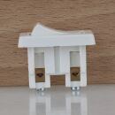 Einbau-Wippschalter weiß 1-polig EIN/AUS 20x14,2mm 250V/2A mit Schraubkontakte
