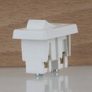 Einbau-Wippschalter weiß 1-polig EIN/AUS 20x14,2mm 250V/2A mit Schraubkontakte