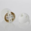 E27 Lampenfassung Thermoplast/Kunststoff weiß mit Glattmantel 2-teilig M10x1 IG