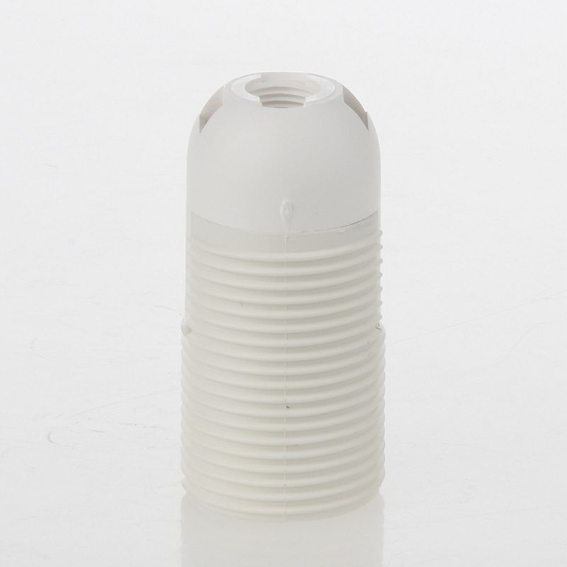 10 Stück Kunststoff Iso-Fassung E14 mit Gewinde weiß 