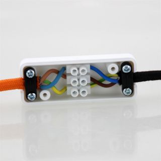 Kabel-Verbinderdose weiß 3-polig 230V interbär