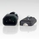 Kaiser Kaltgerätestecker C14 Gerätestecker gerade schwarz 250V/10A