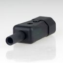 Kaiser Kaltgerätestecker C14 Gerätestecker gerade schwarz 250V/10A