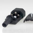 Kaiser Kaltgerätestecker C14 Gerätestecker gerade schwarz 250V/10A
