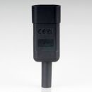 Kaiser Kaltgerätestecker C14 Gerätestecker gerade schwarz 250V/10A