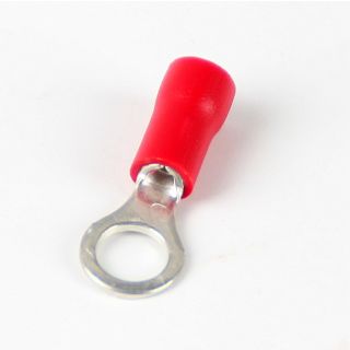 100 x Ringkabelschuh rot isoliert 0,5-1,5 mm² M5,3