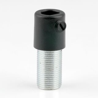 Zugentlastung Kunststoff schwarz mit M13x1x20 Metall Aussengewinde für Kabel