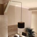 Lampen Distanz-Aufhänger Affenschaukel Kabelhalter 30x25mm Kunststoff schwarz