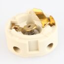 E27 Lampenfassung Metall vermessingt mit Glattmantel  und Keramik Innenkern 250V/4A