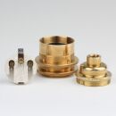 E27 Vintage Lampenfassung Metall Messing M10x1 IG ohne Zugentlastung mit 2 Schraubringe