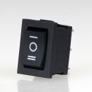 Wippschalter schwarz 1-polig EIN/AUS/EIN 19x12mm 250V/6A...