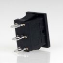 Wippschalter schwarz 1-polig EIN/AUS/EIN 19x12mm 250V/6A...