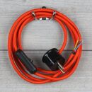 Textilkabel Orange 3-adrig mit Schnurschalter und...