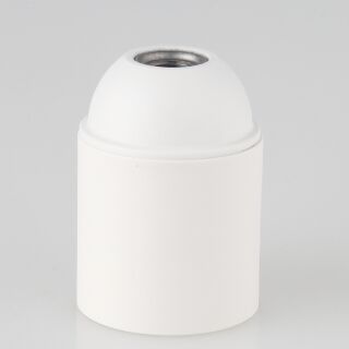 E27 Lampenfassung Thermoplast/Kunststoff weiß mit Glattmantel M10x1 IG 250V/4A