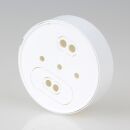 Lampen  Abzweig-Baldachin 72x22 Metall weiß mit Zierkappe und Distanzaufhänger