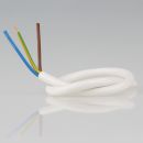 PVC Lampenkabel Rundkabel weiss 3-adrig, 3x1,0mm&sup2;...