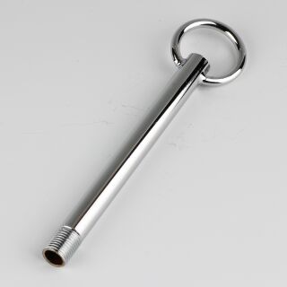 Pendelrohr Aufhängerohr mit Ring verchromt 120mm Ringdurchmesser 30mm für Kettenaufhängung