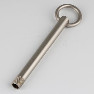 Pendelrohr Aufhängerohr mit Ring Edelstahloptik 120mm Ringdurchmesser 30mm