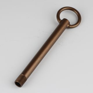 Pendelrohr Aufhängerohr mit Ring antik fume 120mm Ringdurchmesser 30mm