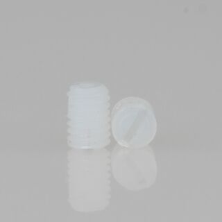 M3 Madenschraube DIN 551 Kunststoff Natur Länge 4mm