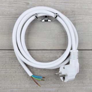 3,0m Anschlussleitung wei&szlig; 3x1,5mm&sup2; mit Schutzkontakt-Stecker