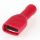 100 x Kabelschuh Flachsteckhülse rot 0,8x6,4 vollisoliert für Leitungsquerschnitt 0,5-1,5mm²