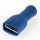 100 x Kabelschuh Flachsteckhülse blau 0,8x6,4 vollisoliert für Leitungsquerschnitt 1,5-2,5mm²