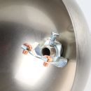 Lampen-Baldachin 120x62mm Metall Edelstahloptik Kugelform mit Leuchtenaufhängung