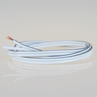 2x0,75 mm² Lautsprecherkabel CU weiß - Meterware