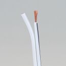 2x0,75 mm² Lautsprecherkabel CU weiß - Meterware
