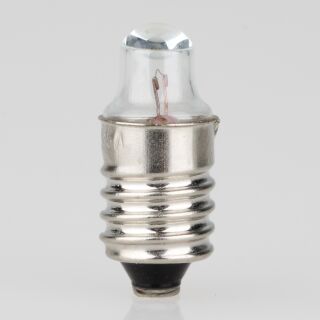 E10 Sockel 3,7V (DC) 1,55W 300mA Spitzlinsen Glühlampe für Taschenlampe 24x9,5mm