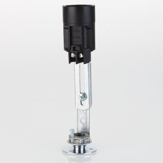 E14 Lampenfassung 80-100mm Kunststoff schwarz mit verstellbaren Metall-Winkel für Kronleuchter/Lüster