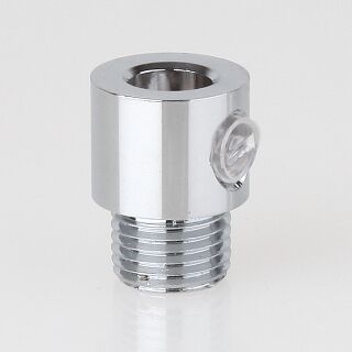 Zugentlastung mit M10x1 Außengewinde für Kabel 13x17mm Metall Messing verchromt